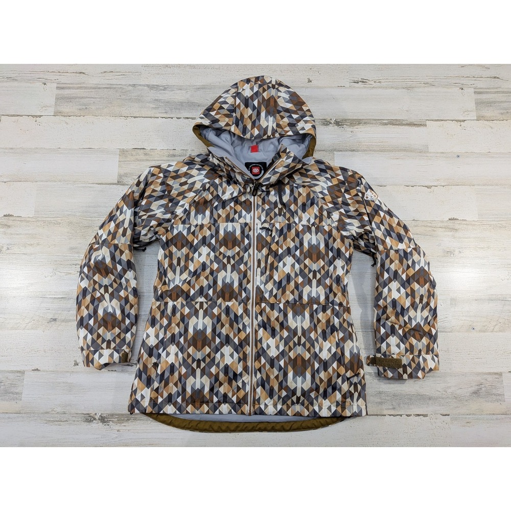686 Jacket Womens Large Athena Insulated Infidry 10k Waterproof Geometric Parka